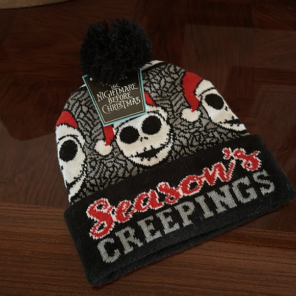 Disney *NWT* Tim Burton's Nightmare Before Christmas Pom Beanie Hat - Picture 4 of 6